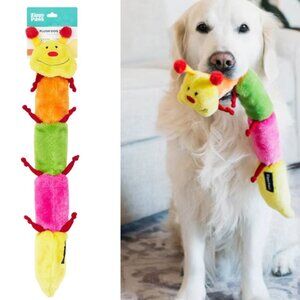 NWT ZippyPaws Squeaky Caterpillar Dog Toy- colorblock- Med/Large Dogs